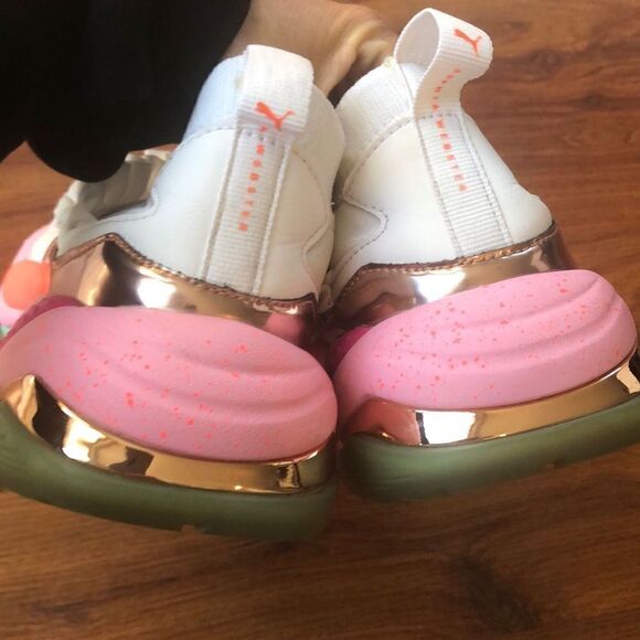 Puma Sophia Webster thunder white ruffle neoprene sneakers pink size 6 GOAT - Picture 5 of 8